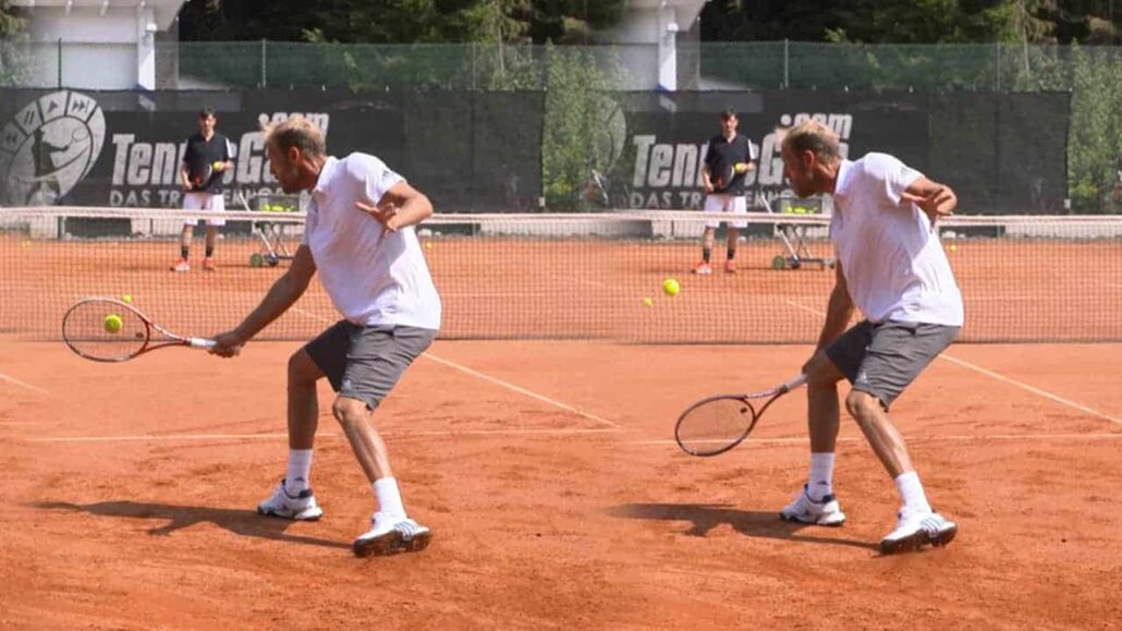 Backhand slice in tennis