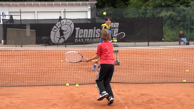 Backhand Volleys on One Foot