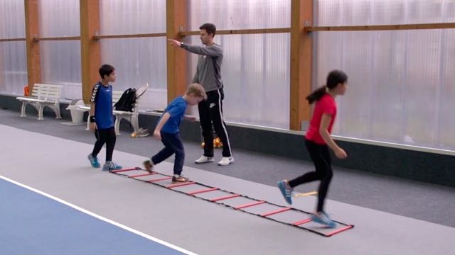 Bambinis - Coordination Agility Ladder - One Legged Side Jumps