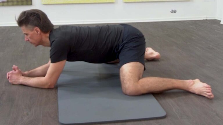 Loosen the inner thighs with "frog" variations