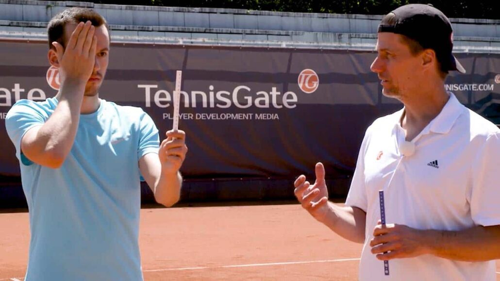 Near-far eye exercise on the court