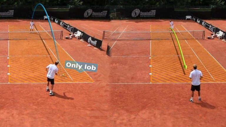 Points: Smash Down the line vs Slice Lob Down the line