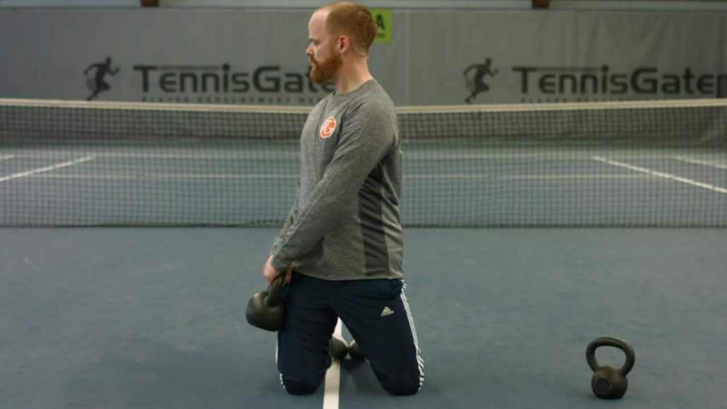 Stabilization of the trunk musculature with a kettlebell