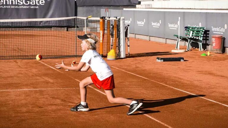 Hitting and catching from different court positions