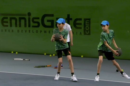 Teaching different stances with a Rotational ball throw