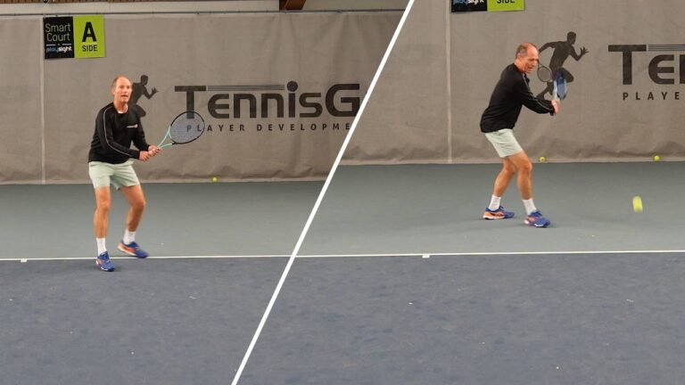 2 Bounces for early Preparation on the two-handed backhand