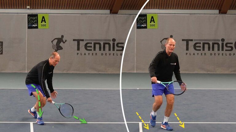 Get low and position your racket under the ball