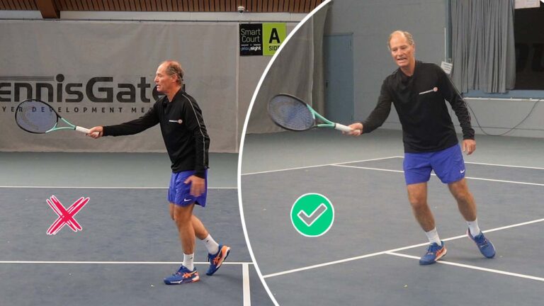 On wide Balls open the racket head