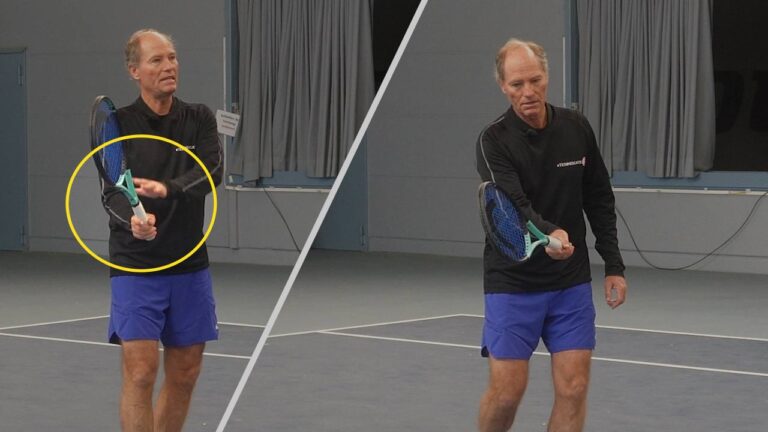 Keep Wrist Up on the Forehand Volley