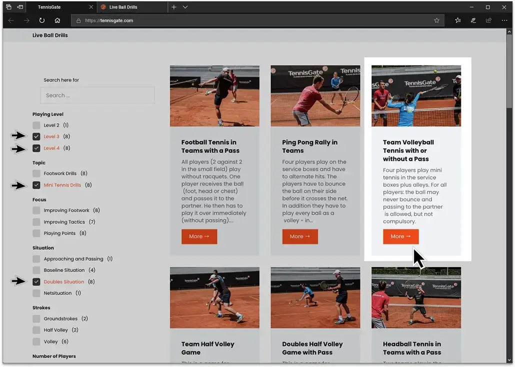 Choosing Mini Tennis Drills