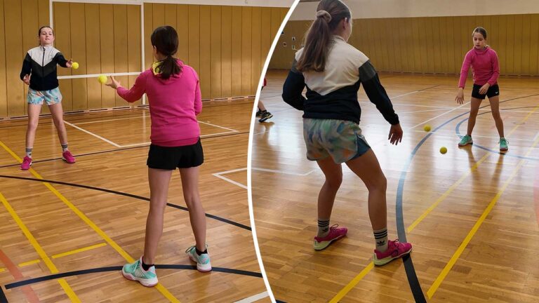 Ball-zuwerfen-longline-Boden-und-Luft